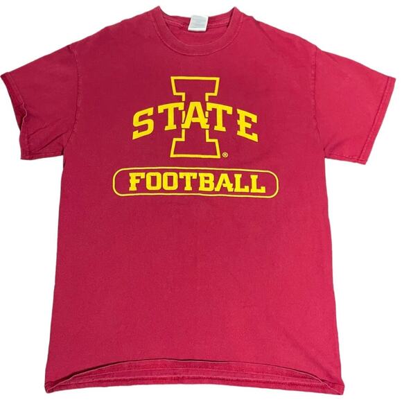 Iowa State T-shirt  Cyclone Nation Football Tee Mens Medium Red - Picture 2 of 12